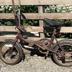 Vintage 1940s Shimura Seiki Co Road Puppy Folding Bicycle