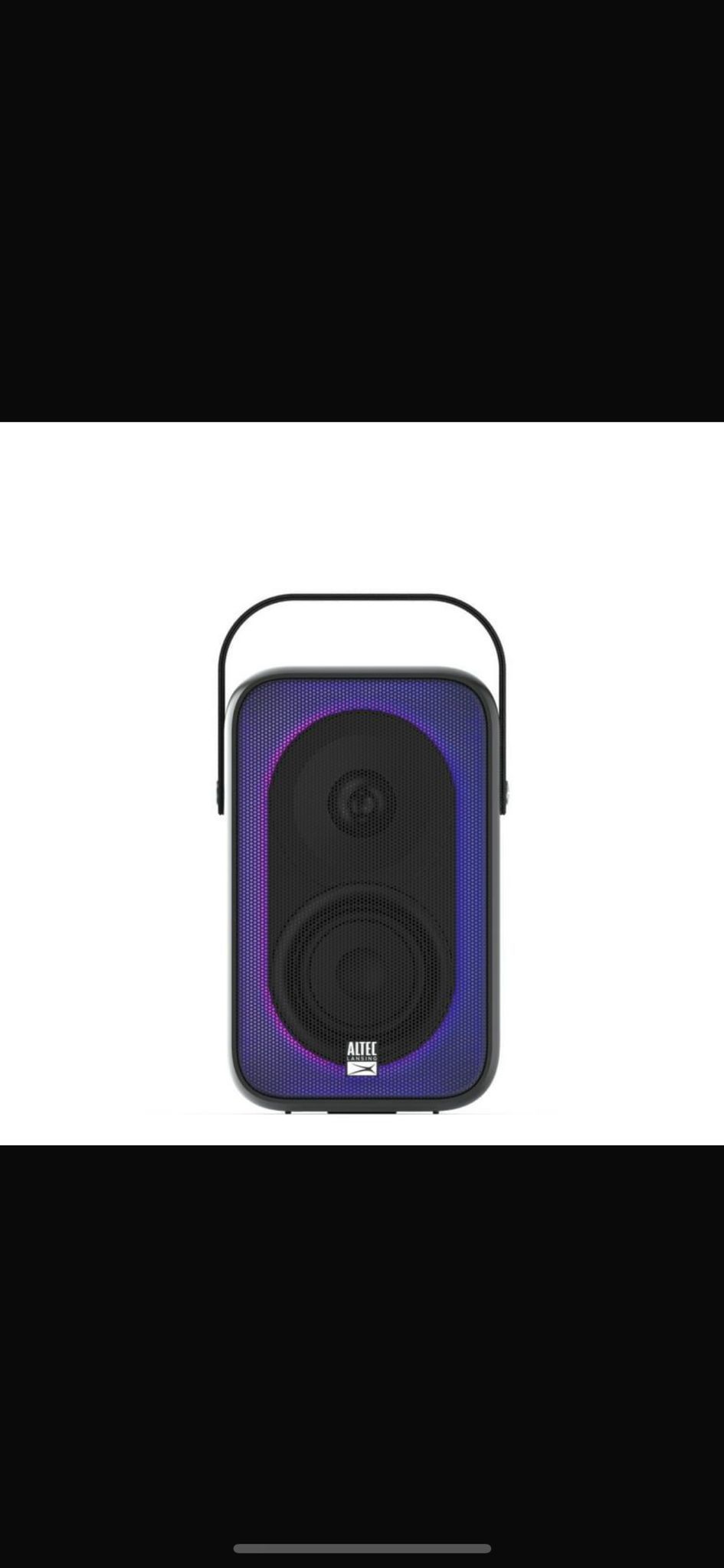 Altec Lansing Shockwave Portable Bluetooth Wireless Party Speaker with LED Lights