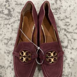 TORY BURCH Miller Suede Metal New Loafers