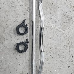 Olympic Straight Barbell & Olympic Curl Bar  With Or Without Clamps