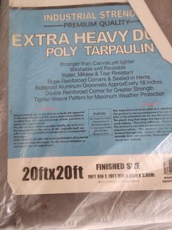 20x20 Extra Heavy Duty Silver Tarp