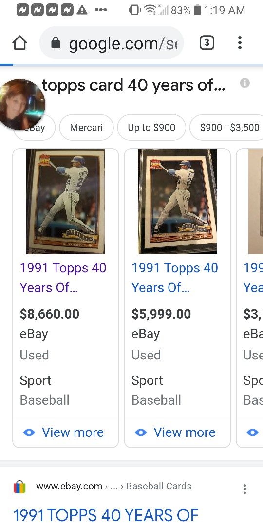 ken griffey jr topp 40 card