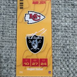 Felix Anudike-Uzomah Signed Autograph Commemorative Acrylic Ticket - Kansas City Chiefs - Beckett 