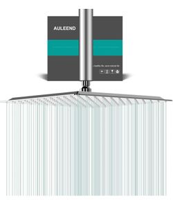 Square Rain Shower Head, High Flow Stainless Steel,Work with any decorative style，All Metal Rainfall Shower Head (Chrome, 12)  Color: Chrome  Size: 12