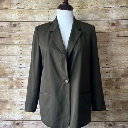 Sag Harbor Womens Suit Set Olive Green Size 18