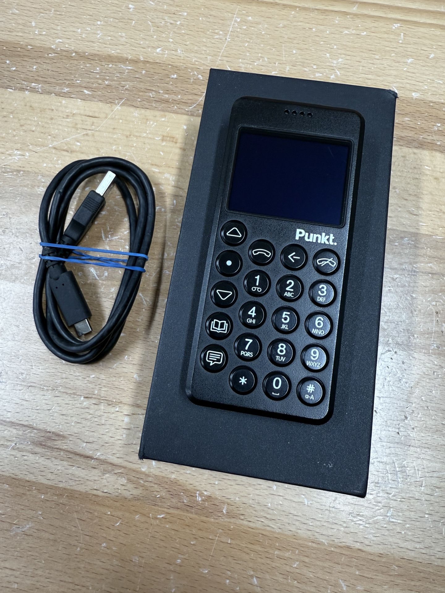 Punkt MP02 Dumb Smart Phone 4G Minimalist Black Mobile Cell Phone Unlocked Signal Pigeon