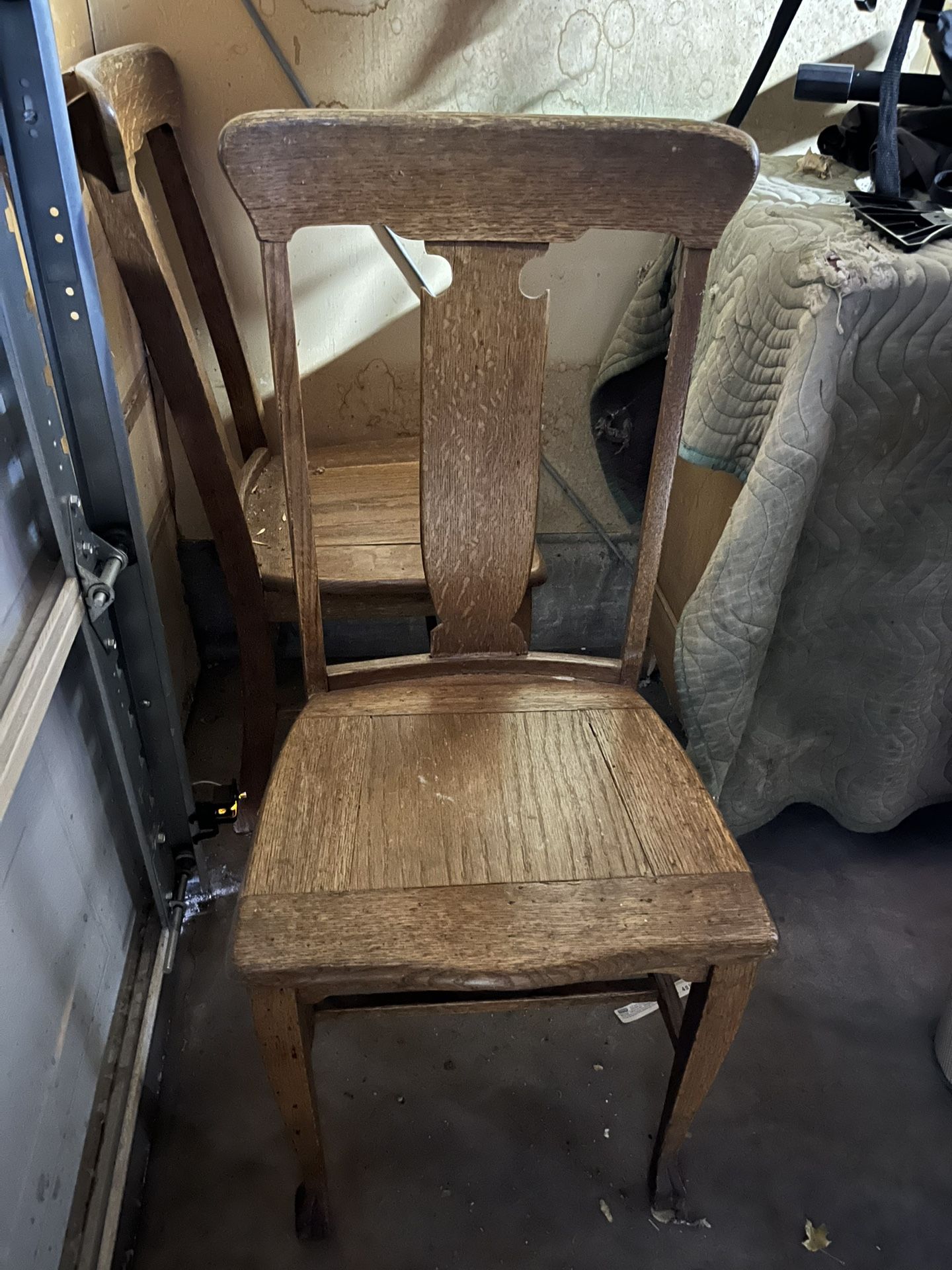 Antique Oak Dining Chairs 