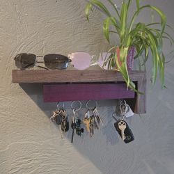 Entryway Shelf And Key Holder