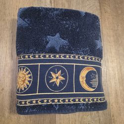 Vintage Springmaid Celestial Sun Star Moon Bath Towel