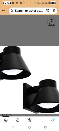 ButBlack Outdoor Wall Sconce Lights 2-Pack