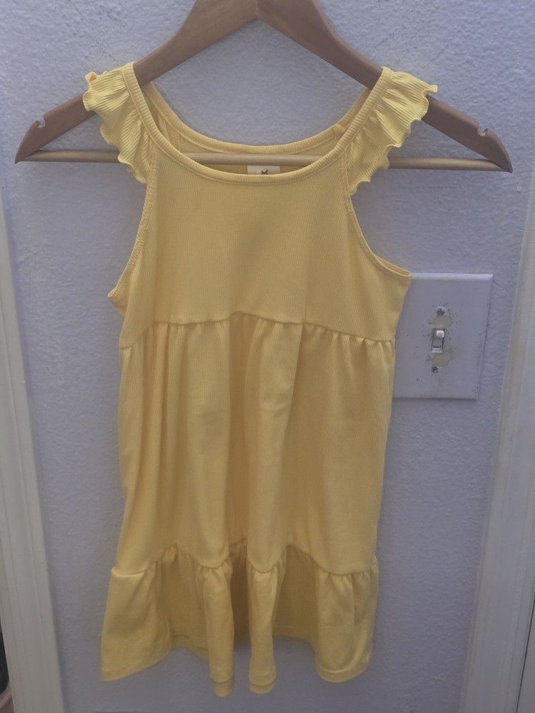 Member's Mark Girl's Soft Lightweight Stretch Yellow Summer Dress
Size Small 6/6x