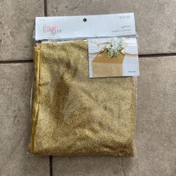 Gold Glitter Table Runner 