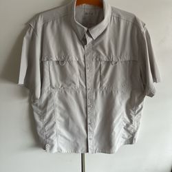 Silver Bait lightweight fishing shirt with pockets #fishinggear. Extra large   lightweight, silver, fishing shirt, moisture-wicking, outdoor, quick-dr