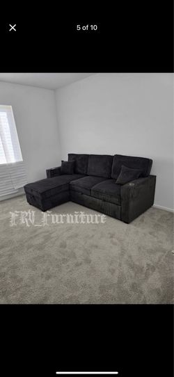 New black sofa bed