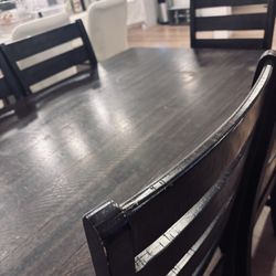 Dark Brown Dining Set With 4 Chairs