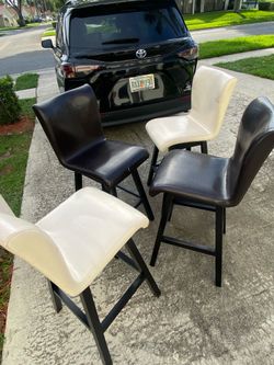 Dining table with leather stools