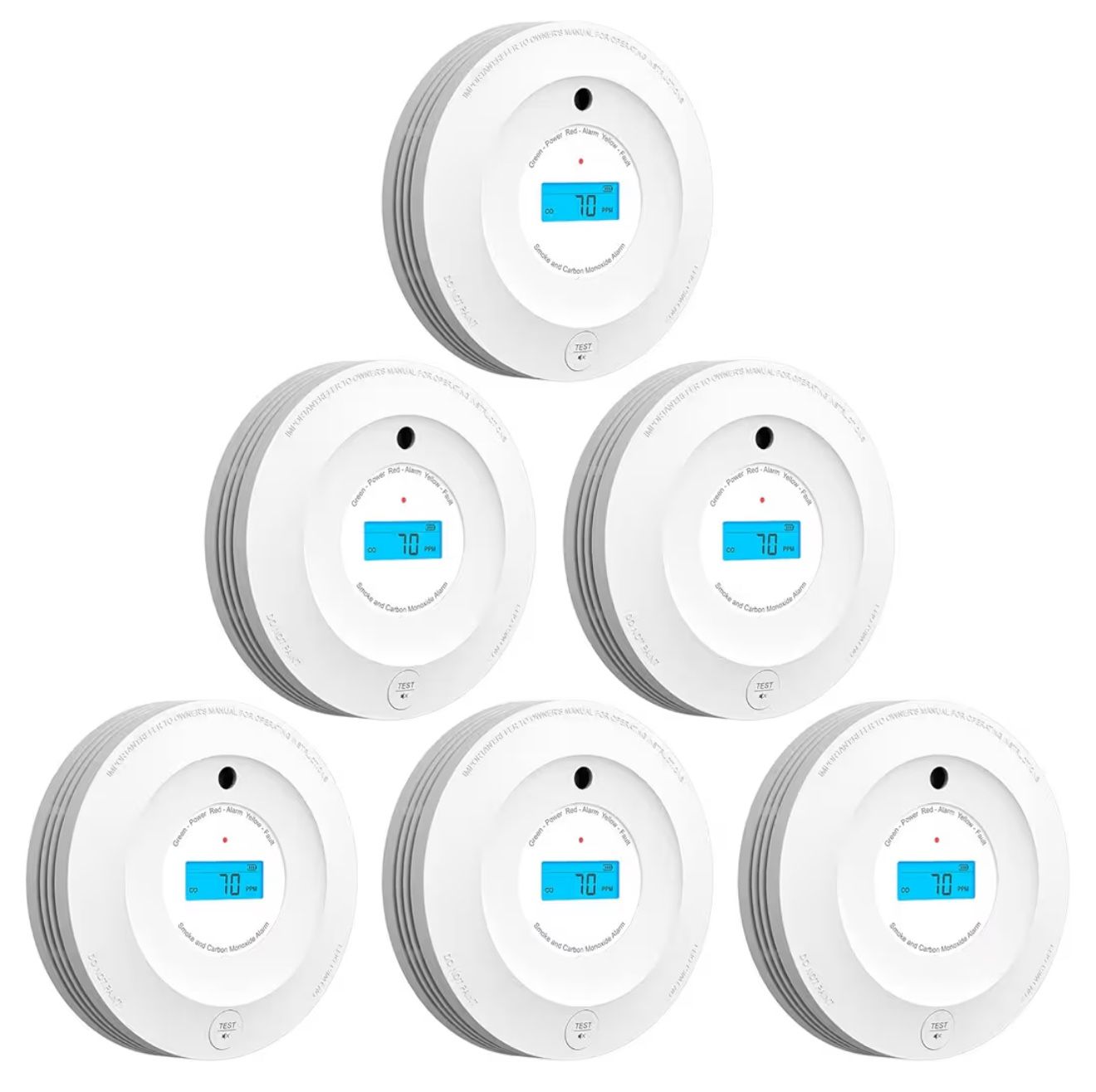 AEGISLINK Smoke and Carbon Monoxide Detector 10-Year Lifespan, Photoelectric Fire Alarm and Electrochemical CO Alarm with Test/Silence Button, with Re