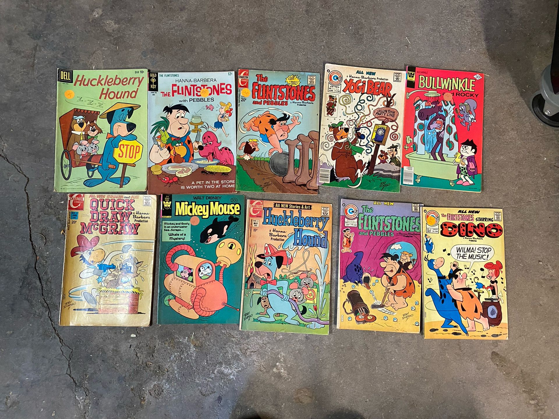 Vintage Comic Books Rare Flintstones Mickey Mouse
