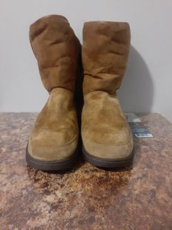 UGG Michaela Boots Womens Size 9  Brown Suede Sheepskin 1008027