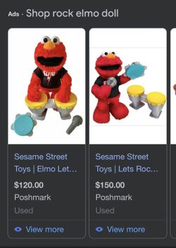 Let’s Rock Elmo Doll  (Vintage)