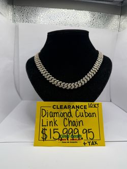 Cuban diamond  link chain