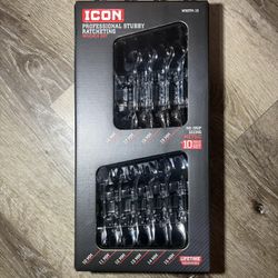 Icon 10pc Stubby Ratchet Wrenches (metric)