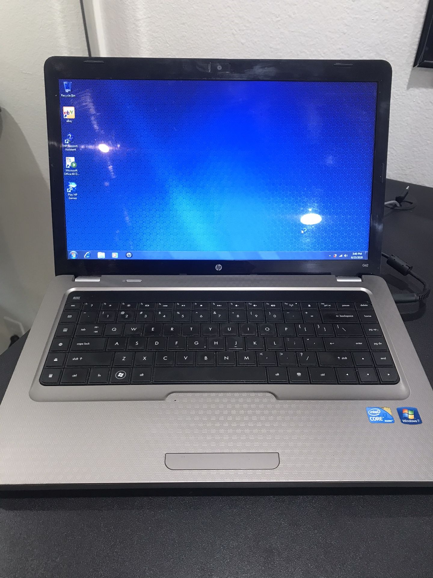 HP g62 Notebook Intel Core i3 4gb RAM Windows 7