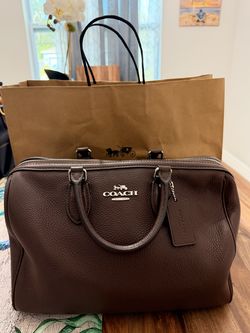 NWOT Coach Rowan Large Satchel Maple