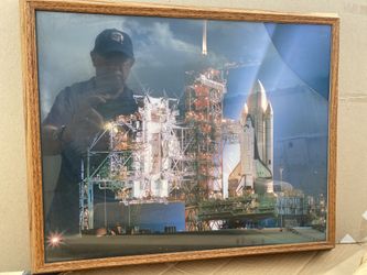 Space Shuttle Photos In Oak Frames