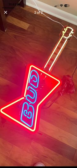 Antique Bud Neon Beer Sign – Bar Light Man Cave Decor