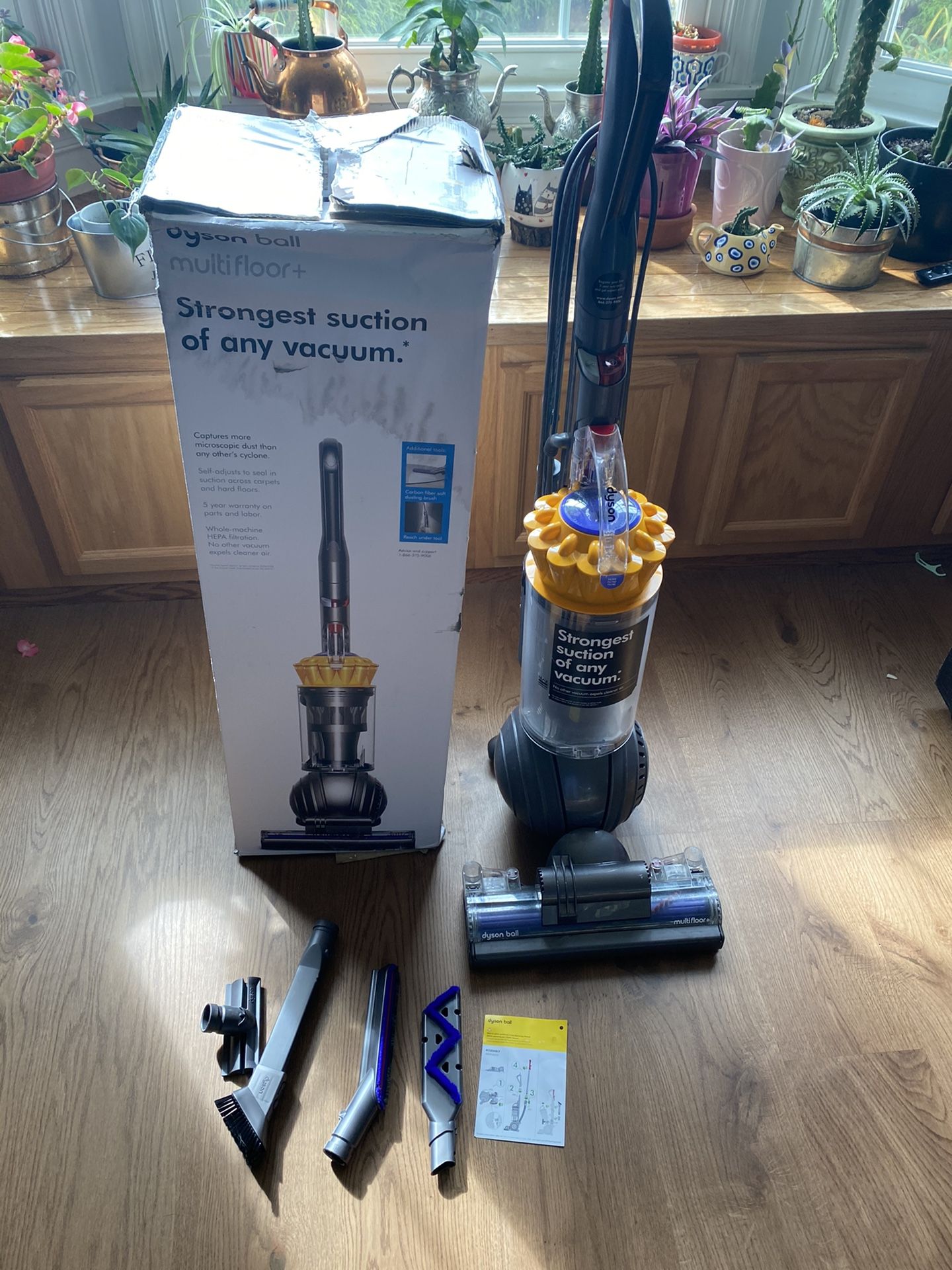 Dyson Ball Multi Floor+ Plus Upright Yellow Vacuum w/ extra accessories