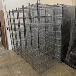 LIKE NEW 8-Tier Heavy Duty Metal Shelf Unit Wire Storage Rack $65 Each Firm on Price 