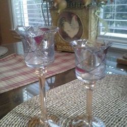 Partylite set of two candle holders