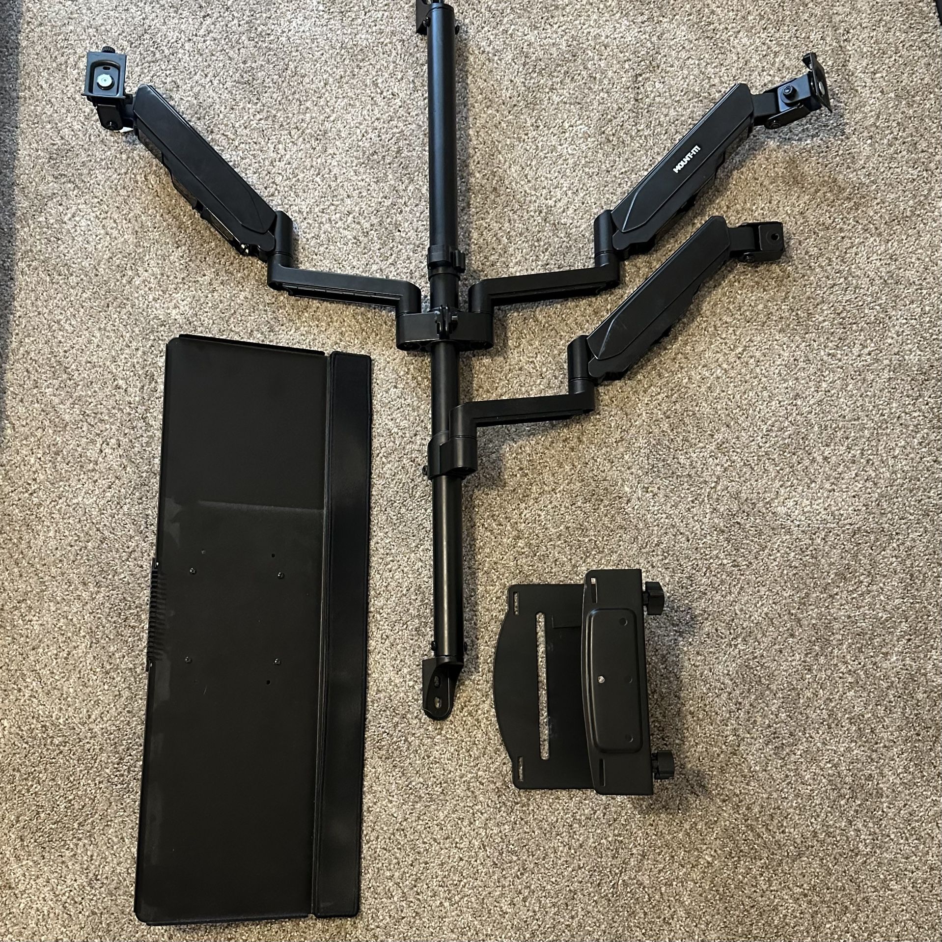 Wall Mount Workstation with Dual Monitor Mount