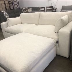 102”. Super Plush Feather Cloud Sectional Sofa Couch