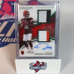 2025 Immaculate - Shedeur Sanders Signature Patches Green RPA /25