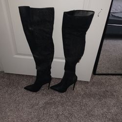 Women Leather/netted Boots
