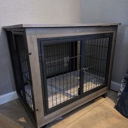 Wooden Dog Crate With Three Doors