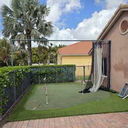 Golf Driving Practice Net And Pipe Support