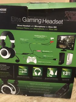 Elite gaming headset Xbox 360