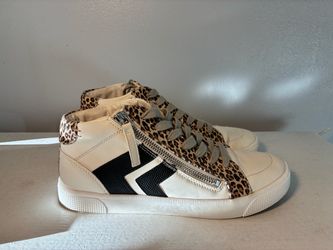 Dolce vita Leopard Print High-Top Sneakers with Side Zip