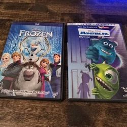 Monsters Inc & Frozen DVD's