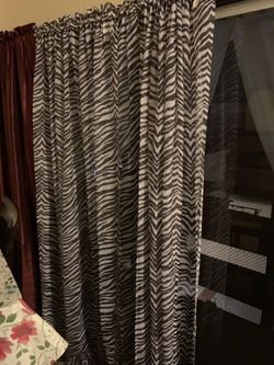 Sheer zebra curtains - 2 panels
