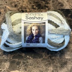 Red Heart Yarn Boutique Sashay 1 Skein In Shuffle~Ivory & Clay~Pattern Included!