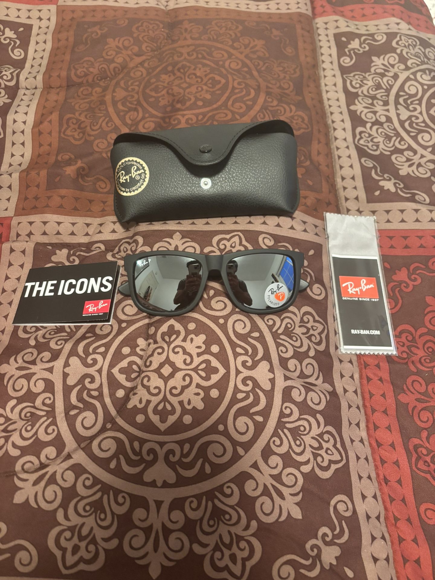 Ray Ban Justin Silver Mirror Polarized