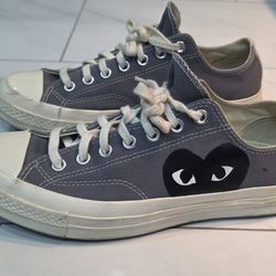 Size 9 Converse Comme des Garcons Play Chuck 70 Low  Steel Gray 