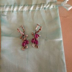 Ruby 925 Sterling Silver Earrings