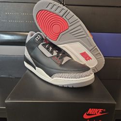 Deadstock Mens Air Jordan 3 Retro (Black Cement)