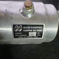 Moon Eyes Oil Tank MP1003 3 Qt. Harley Chopper Big Twin Aluminum Tank MOONEYES