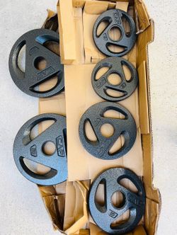 Olympic 2inch Gym Plates 25.lbs x 2 10.lbs x 2 5.lbs x 2 NEW